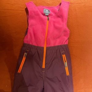 White sierra girls ski overalls